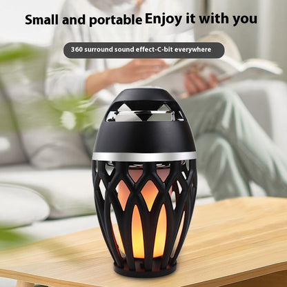 Bluetooth Flame Light Speaker Sound Led Holiday Torch Light Wireless